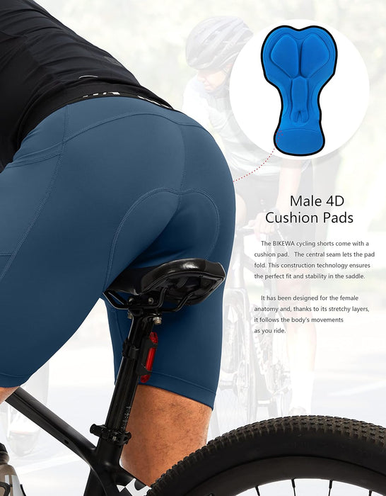Pantalones cortos de ciclismo acolchados 4D para hombre, ropa interior de ciclismo - Quierox - Tienda Online