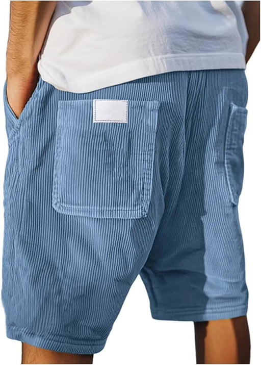 Pantalones cortos de pana para hombre, estilo vintage - Quierox - Tienda Online