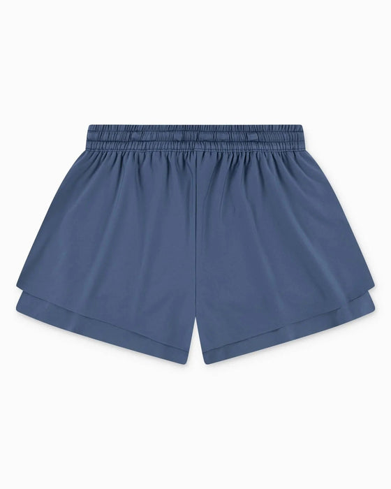 Pantalones cortos holgados con capas Converse para niñas en azul - Quierox - Tienda Online