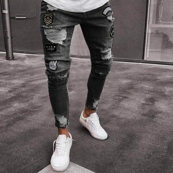 Pantalones De Bordado De Dibujos Animados para Hombre - Quierox - Tienda Online