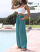 Pantalones de playa Faleave para mujer, de algodón y lino, holgados, de pierna ancha y estilo palazzo - Quierox - Tienda Online