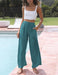 Pantalones de playa Faleave para mujer, de algodón y lino, holgados, de pierna ancha y estilo palazzo - Quierox - Tienda Online