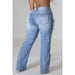 Pantalones vaqueros con perlas para mujer de estilo informal - Quierox - Tienda Online