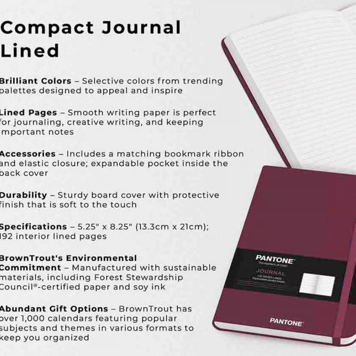 Pantone Official Cuaderno compacto rayado de 5,25 x 8,25 pulgadas,192pg - Quierox - Tienda Online
