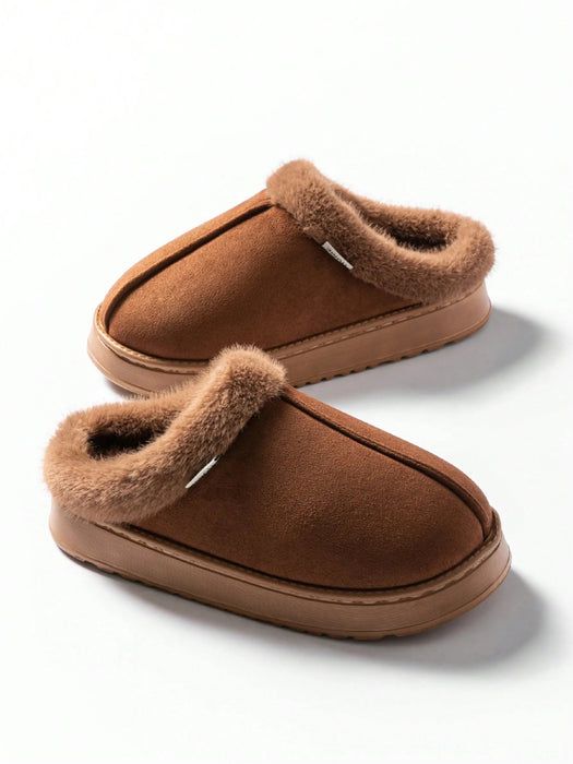 Pantuflas de felpa para hombre para uso en interiores en otoño e invierno con suela gruesa - Quierox - Tienda Online