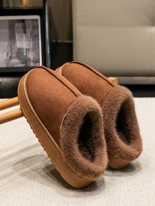 Pantuflas de felpa para hombre para uso en interiores en otoño e invierno con suela gruesa - Quierox - Tienda Online