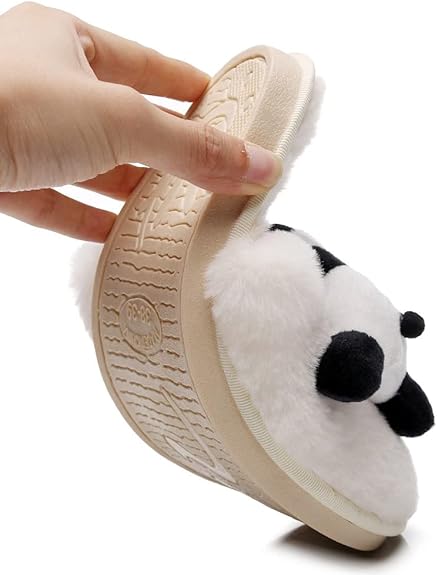Pantuflas esponjosas para mujer, con diseño de panda - Quierox - Tienda Online