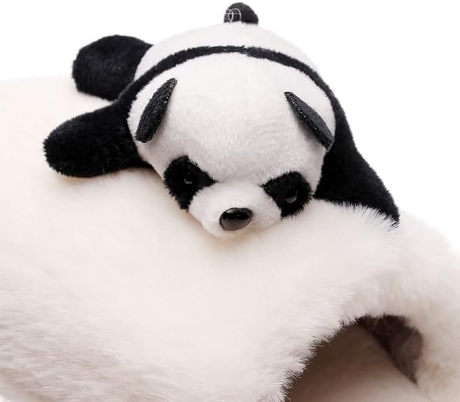 Pantuflas esponjosas para mujer, con diseño de panda - Quierox - Tienda Online