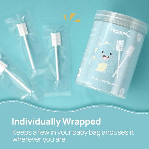 Papablic Limpiador de lengua para bebés de 0 a 2 años, paquete de 40und - Quierox - Tienda Online