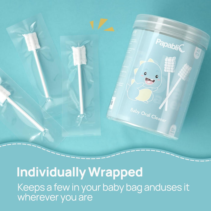 Papablic Limpiador de lengua para bebés de 0 a 2 años, paquete de 40und - Quierox - Tienda Online