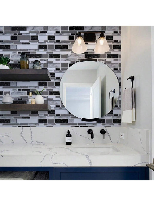 Papel tapiz de contraste negro, blanco y gris, adecuado para decoración de pared - Quierox - Tienda Online