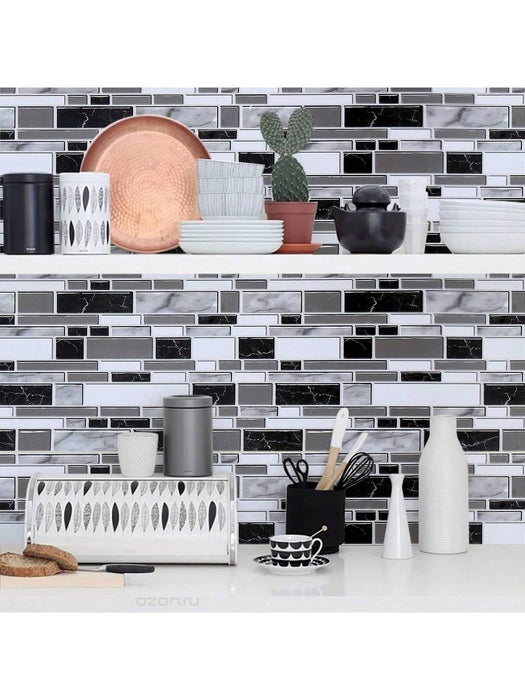 Papel tapiz de contraste negro, blanco y gris, adecuado para decoración de pared - Quierox - Tienda Online