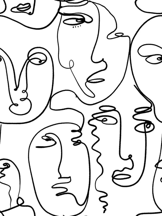 Papel tapiz moderno de línea abstracta para despegar y pegar 17.7 x 117 pulgadas - Quierox - Tienda Online