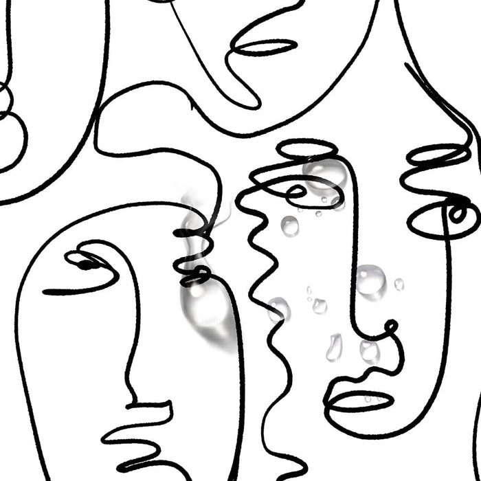 Papel tapiz moderno de línea abstracta para despegar y pegar 17.7 x 117 pulgadas - Quierox - Tienda Online