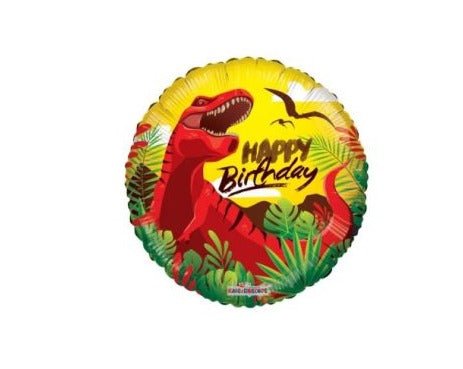 Paquete de 10 Globos Happy Birthday dinosaurio poliamida 18" - Quierox - Tienda Online