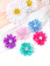 Paquete de 10 scrunchies de flores de unicolor para niñas - Quierox - Tienda Online