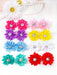 Paquete de 10 scrunchies de flores de unicolor para niñas - Quierox - Tienda Online