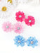 Paquete de 10 scrunchies de flores de unicolor para niñas - Quierox - Tienda Online