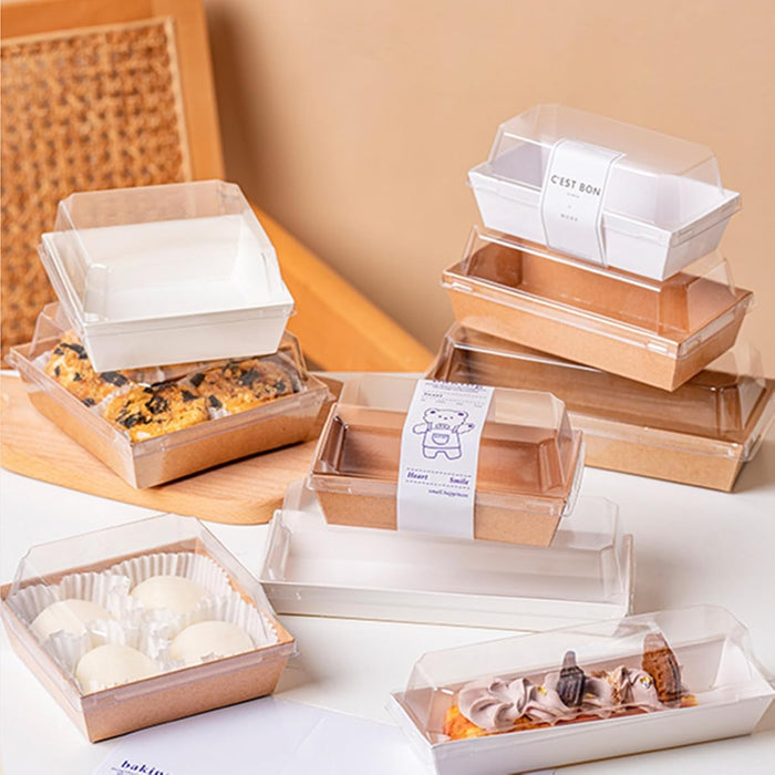 Paquete de 100 cajas de charcutería con tapas transparentes desechables para postres 5 x 5 x 2.6 pulgadas - Quierox - Tienda Online