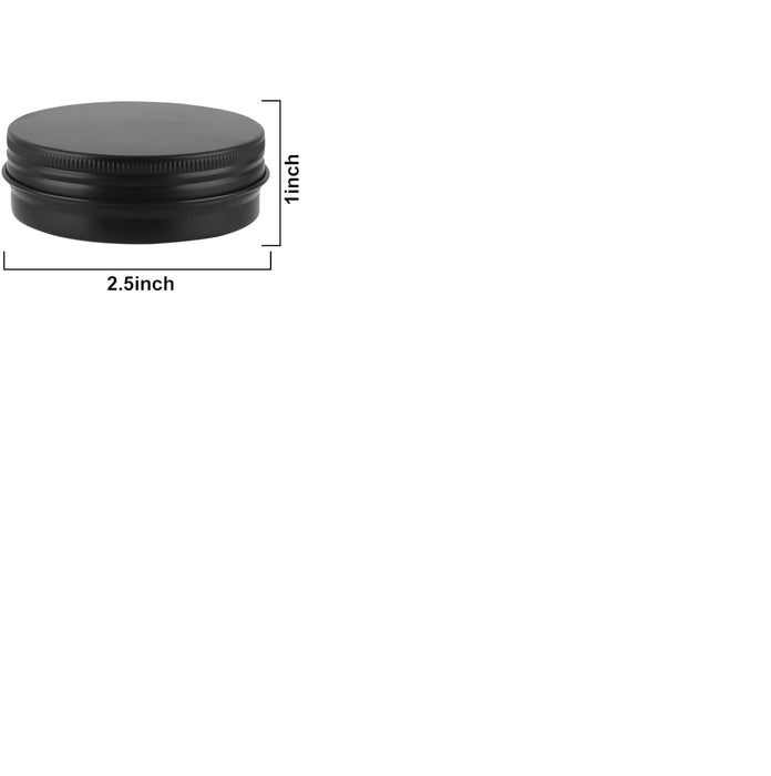 Paquete de 100 latas redondas con tapa de rosca, latas de metal de aluminio, recipientes - Quierox - Tienda Online