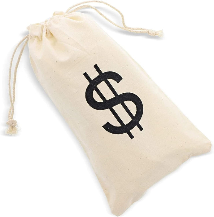 Paquete de 12 bolsas de regalo con cordón de signo de dólar - Quierox - Tienda Online