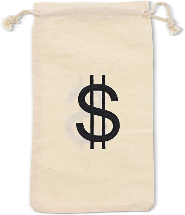Paquete de 12 bolsas de regalo con cordón de signo de dólar - Quierox - Tienda Online