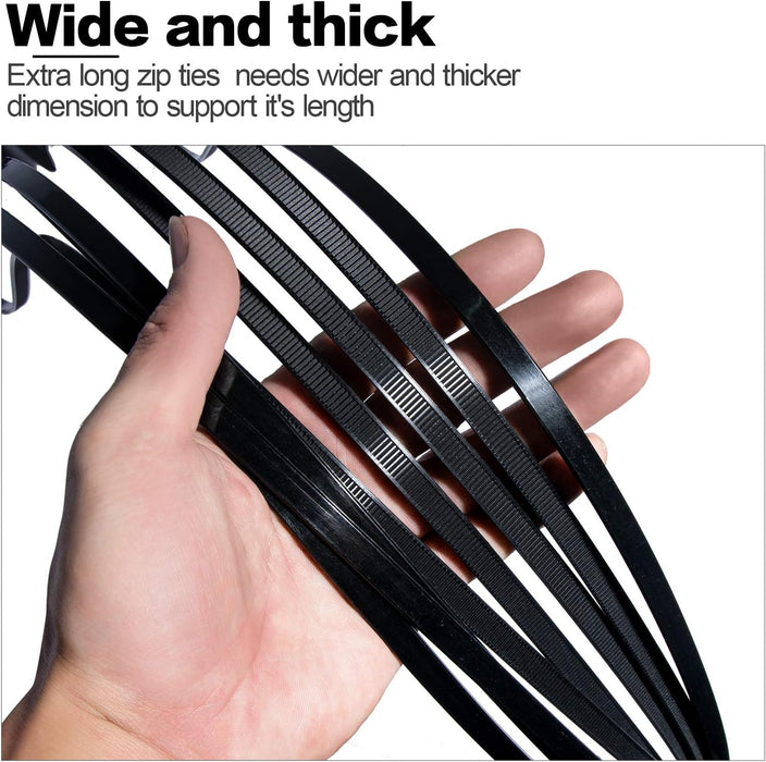 Paquete de 14 Bridas de plástico grandes y resistentes para exteriores - Quierox - Tienda Online