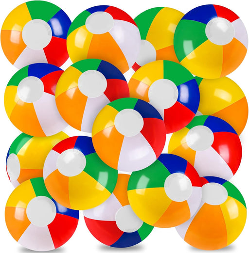 Paquete de 16 bolas de playa inflables de verano de 12 pulgadas - Quierox - Tienda Online