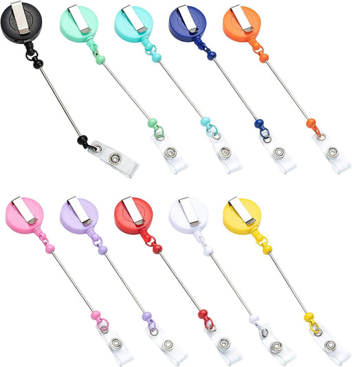 Paquete de 16 Soporte con clip para cinturón retráctil carrete retráctil para enfermera, doctor, voluntario, profesor, estudiante - Quierox - Tienda Online