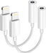 Paquete de 2 adaptadores Lightning a conector de auriculares de 0.138 in - Quierox - Tienda Online