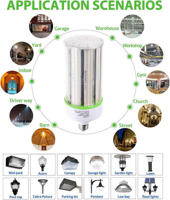 Paquete de 2 bombillas LED de maíz de 60 W, bombillas LED E26/E39 - Quierox - Tienda Online