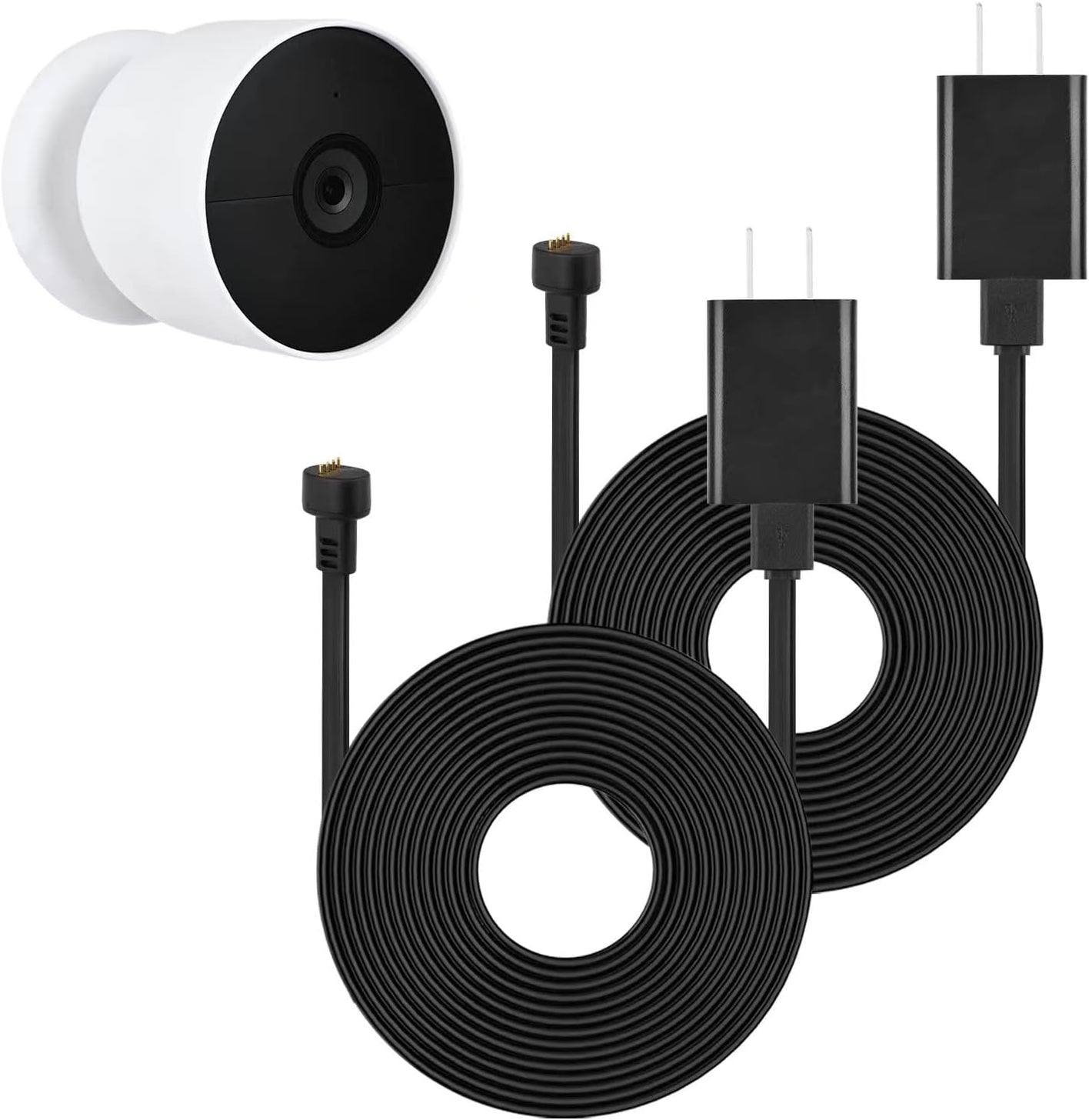 Paquete de 2 cables de alimentación compatibles con Google Nest Cam pa ...