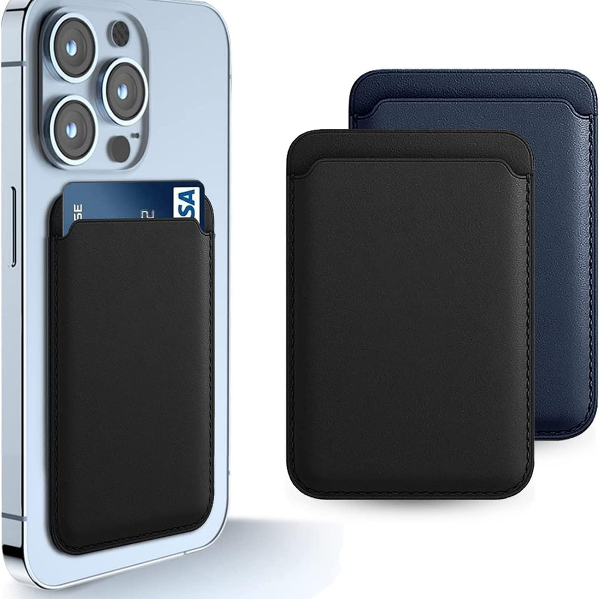 Paquete de 2] Cartera con tarjetero magnético para iPhone