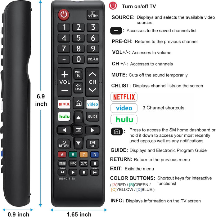 Paquete de 2 Control remoto universal para todos los televisores Samsung - Quierox - Tienda Online