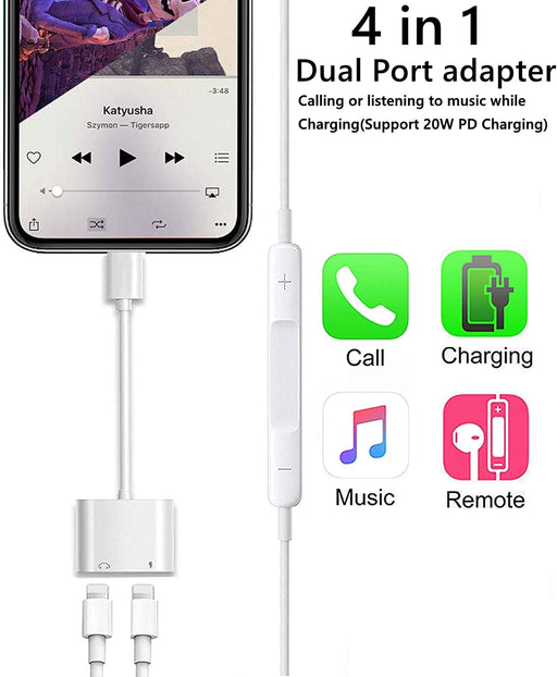 Paquete de 2 Divisores Dual Lightning para iPhone y Adaptador Dongle - Quierox - Tienda Online