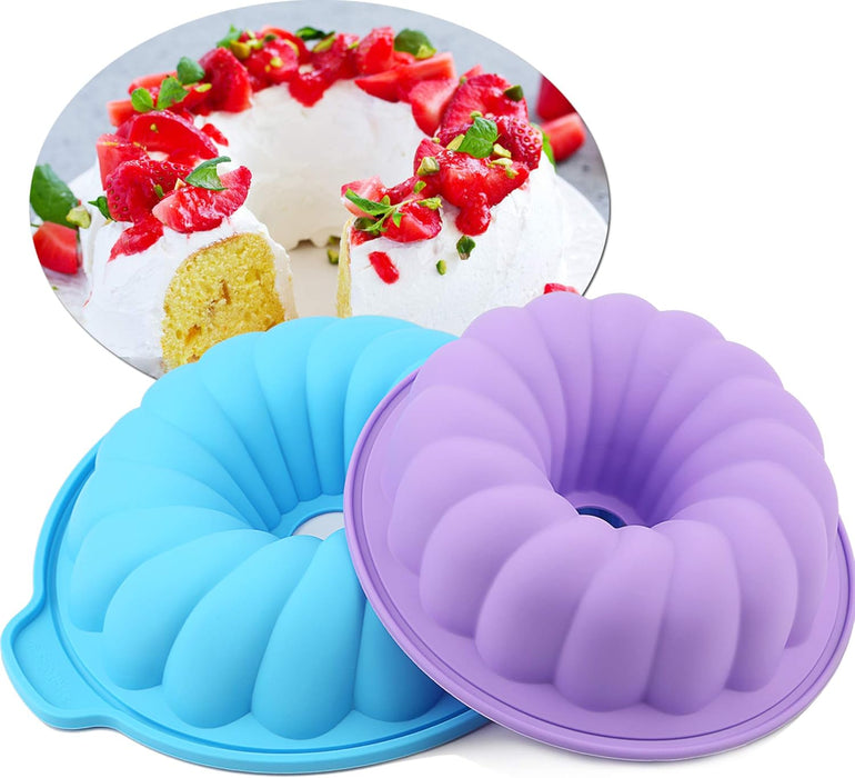 Paquete de 2 moldes redondos de silicona para tartas - Quierox - Tienda Online