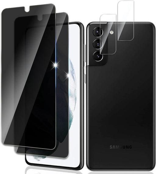 Paquete de 2 protectores de pantalla de privacidad para Samsung Galaxy S21 Plus y 2 protectores de lente de cámara - Quierox - Tienda Online