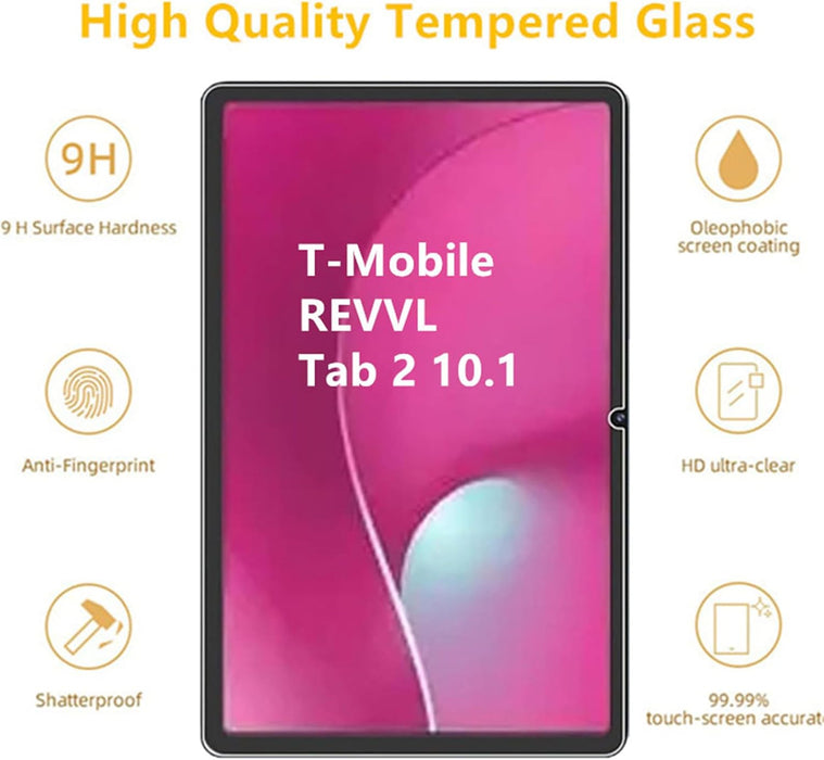 Paquete de 2 protectores de pantalla para tableta T - Mobile REVVL Tab 2 de 10.1 pulgadas - Quierox - Tienda Online