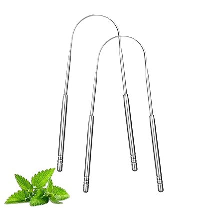 Paquete de 2 Raspadores de Lengua, Limpiadores de Lengua de Acero Inoxidable - Quierox - Tienda Online