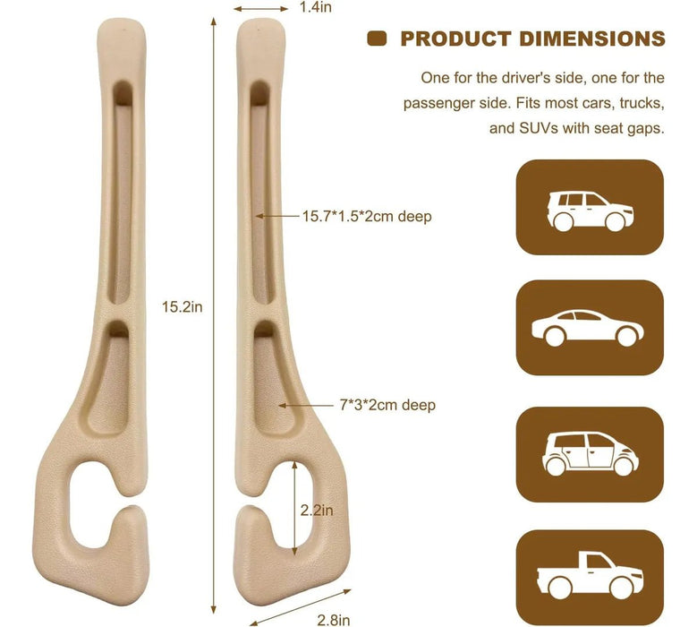 Paquete de 2 rellenos para huecos laterales del asiento del coche - Quierox - Tienda Online