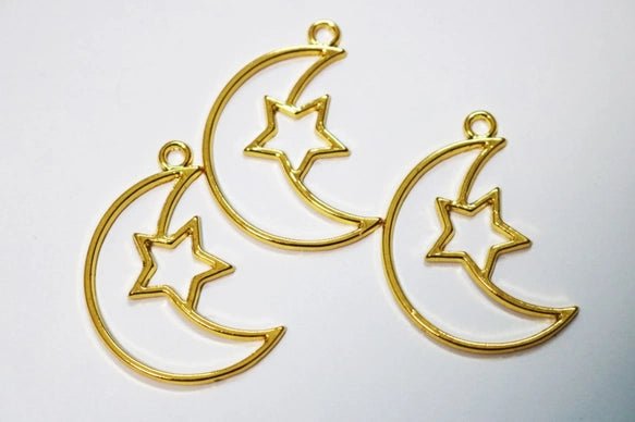 Paquete de 20 Estrellas y Luna Creciente para marco de resina X - PALLOY - R098 - 05G - Quierox - Tienda Online
