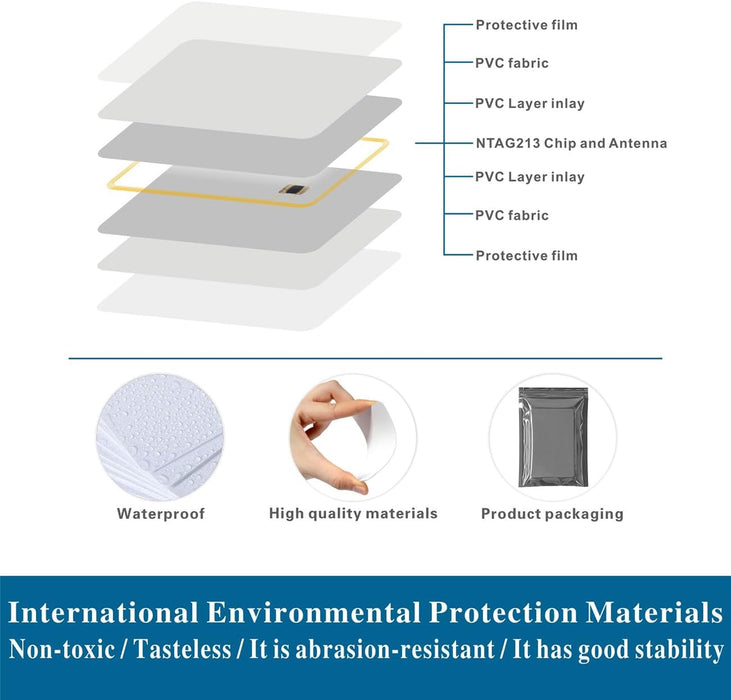 Paquete de 20 tarjetas NFC Timeskey NTAG213 con chip original en blanco - Quierox - Tienda Online
