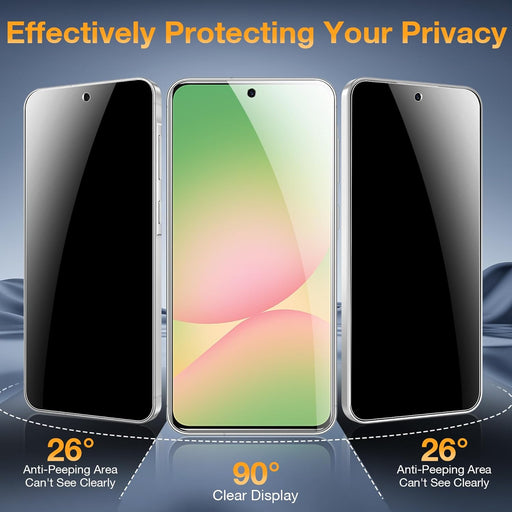 Paquete de 2+2 protectores de pantalla de privacidad para Samsung Galaxy A56 y protector de lente de cámara - Quierox - Tienda Online