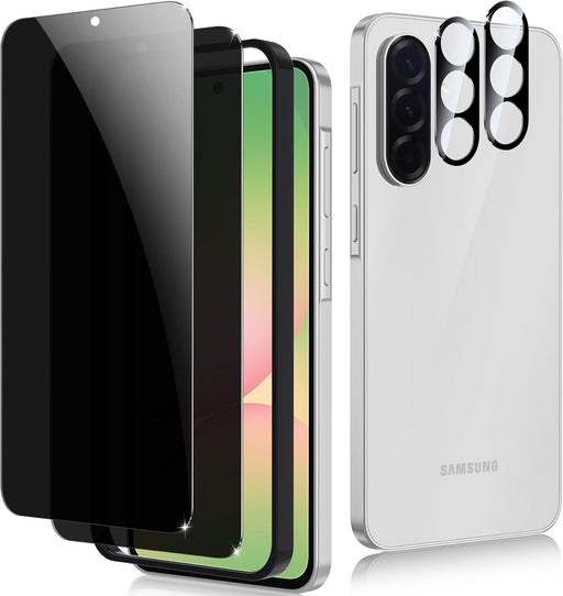 Paquete de 2+2 protectores de pantalla de privacidad para Samsung Galaxy A56 y protector de lente de cámara - Quierox - Tienda Online