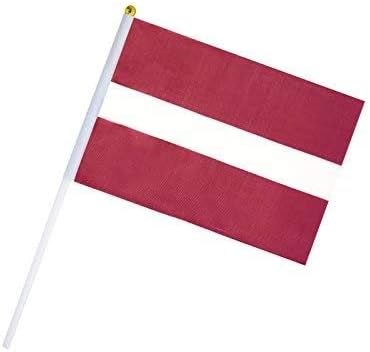 Paquete de 25 banderas pequeñas de mano con bandera letona - Quierox - Tienda Online