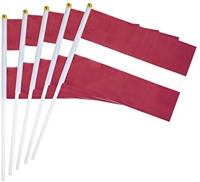 Paquete de 25 banderas pequeñas de mano con bandera letona - Quierox - Tienda Online