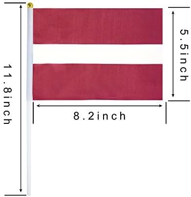 Paquete de 25 banderas pequeñas de mano con bandera letona - Quierox - Tienda Online