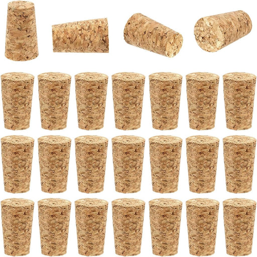Paquete de 25 tapones de corcho de madera suave natural para botella de vino - Quierox - Tienda Online