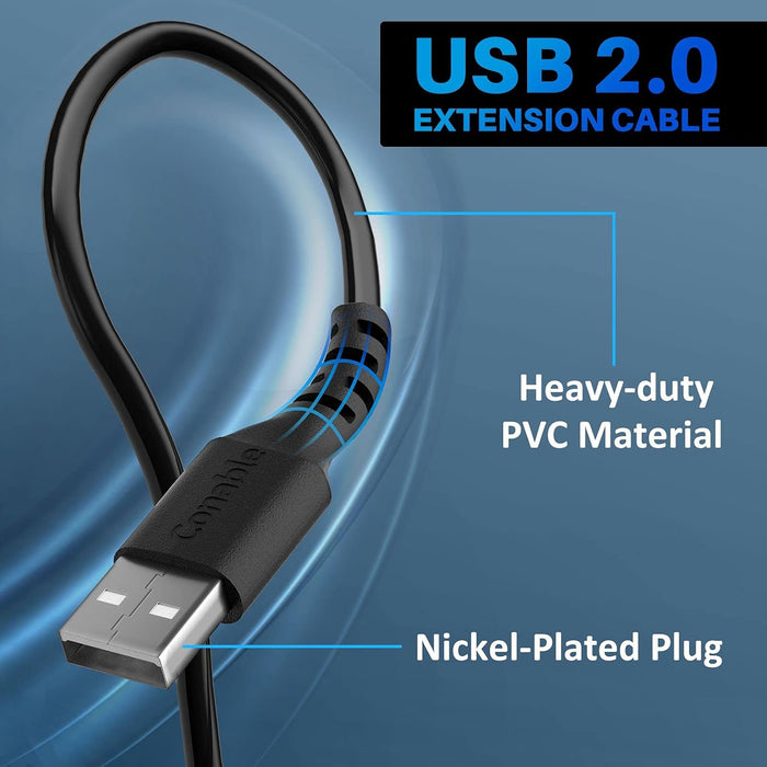 Paquete de 3 cables de extensión USB de 4 pies adaptador USB 2.0 tipo A macho/hembra - Quierox - Tienda Online