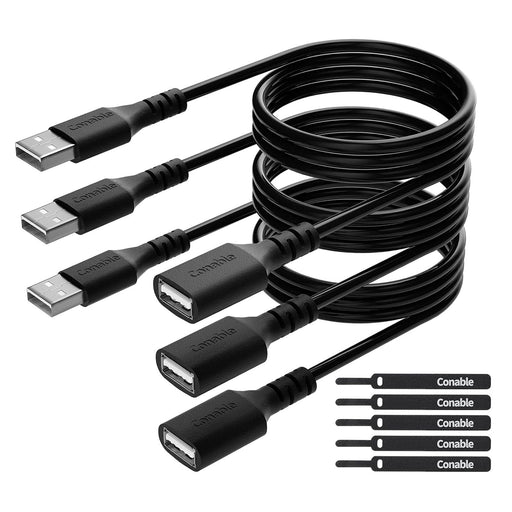 Paquete de 3 cables de extensión USB de 4 pies adaptador USB 2.0 tipo A macho/hembra - Quierox - Tienda Online